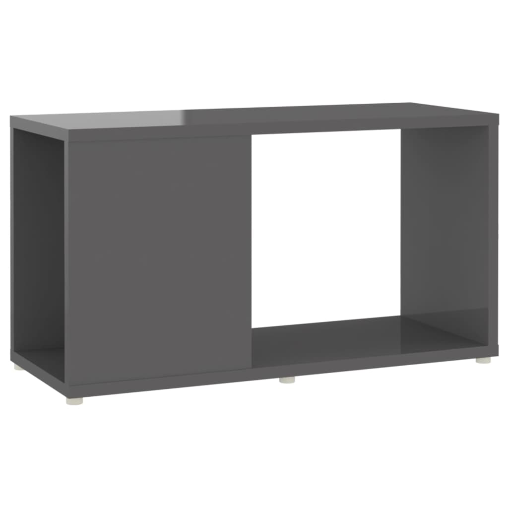 vidaXL TV-bänk grå högglans 60x24x32 cm konstruerat trä