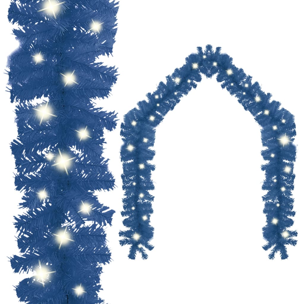 vidaXL Julgirlang med LED-lampor 5 m blå