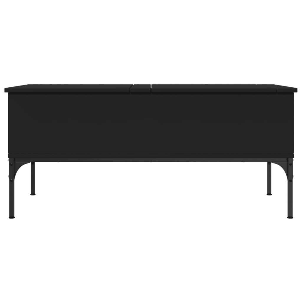 vidaXL Soffbord svart 100x50x45 cm konstruerat trä och metall