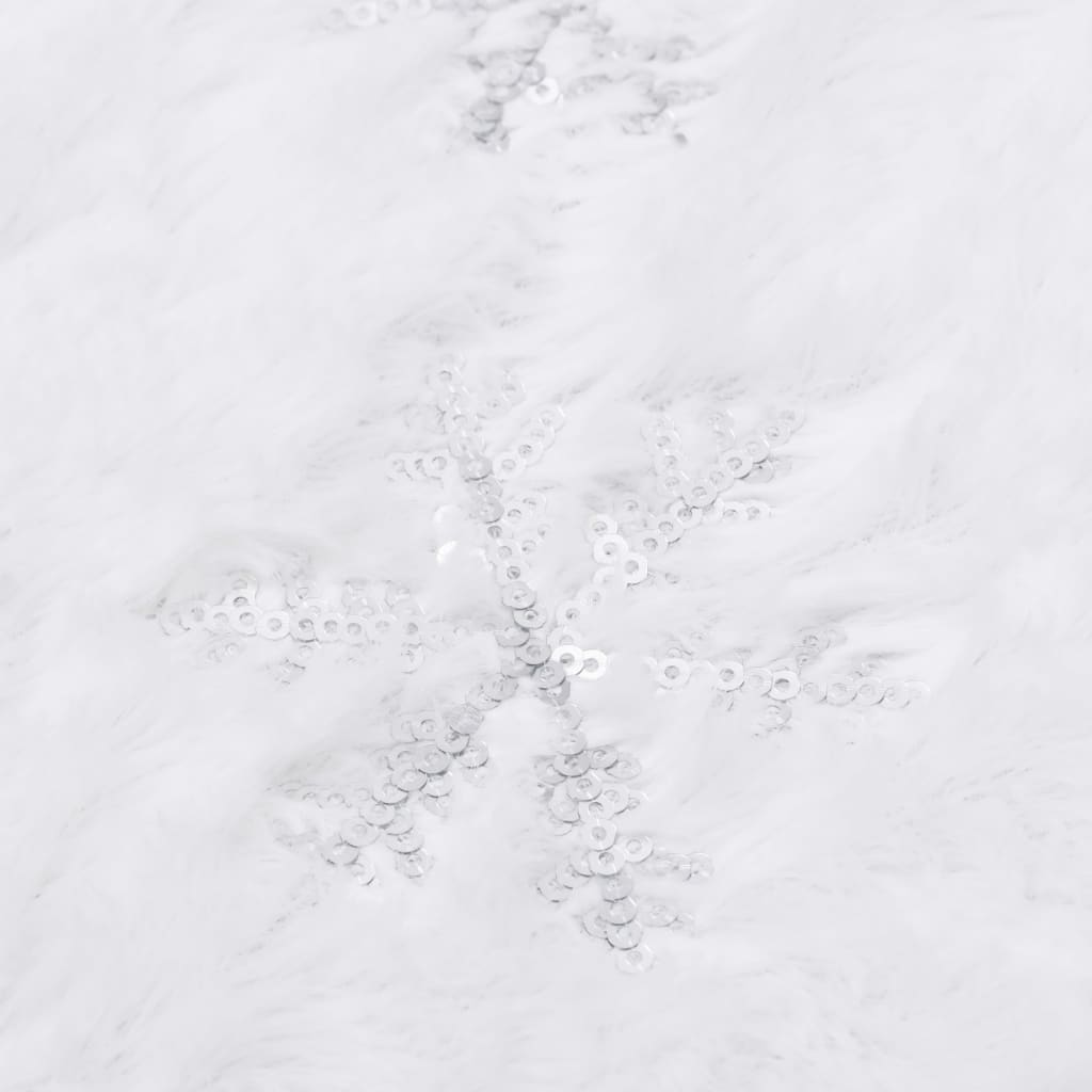 vidaXL Julgranskrage lyxig vit Ø122 cm fuskpäls