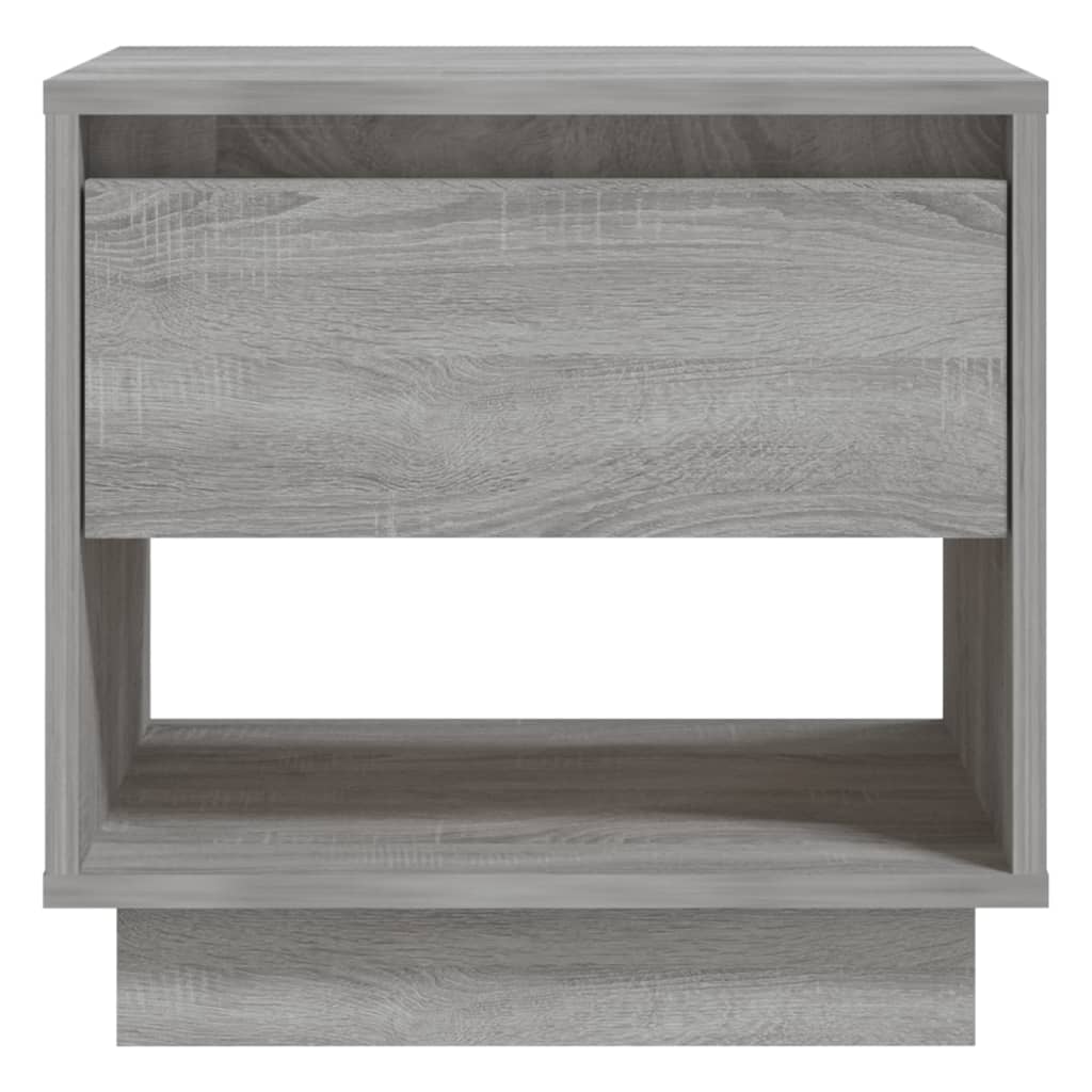 vidaXL Sängbord 2 st grå sonoma-ek 45x34x44 cm konstruerat trä