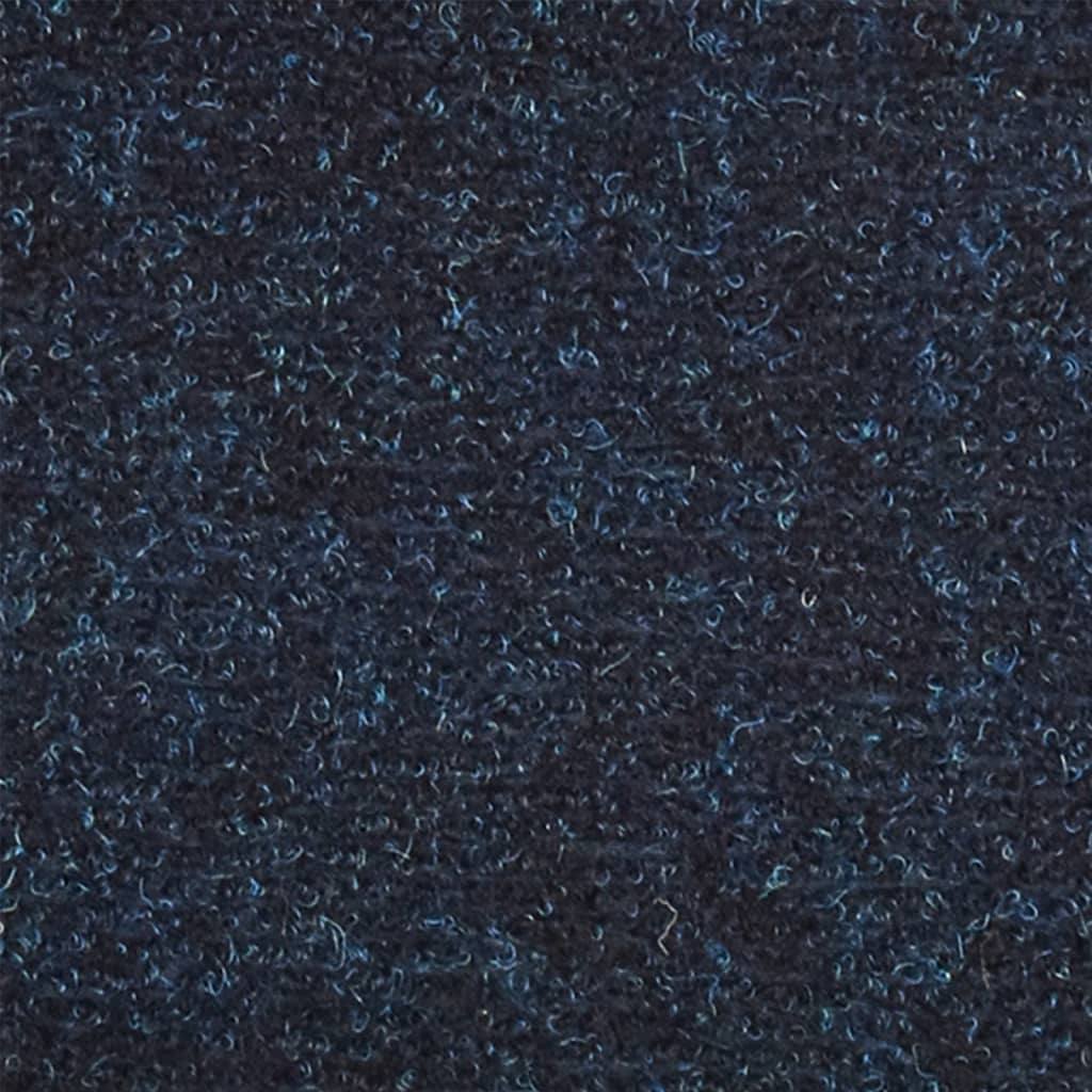 vidaXL Trappstegsmattor självhäftande 10 st marinblå 65x21x4 cm brodyr