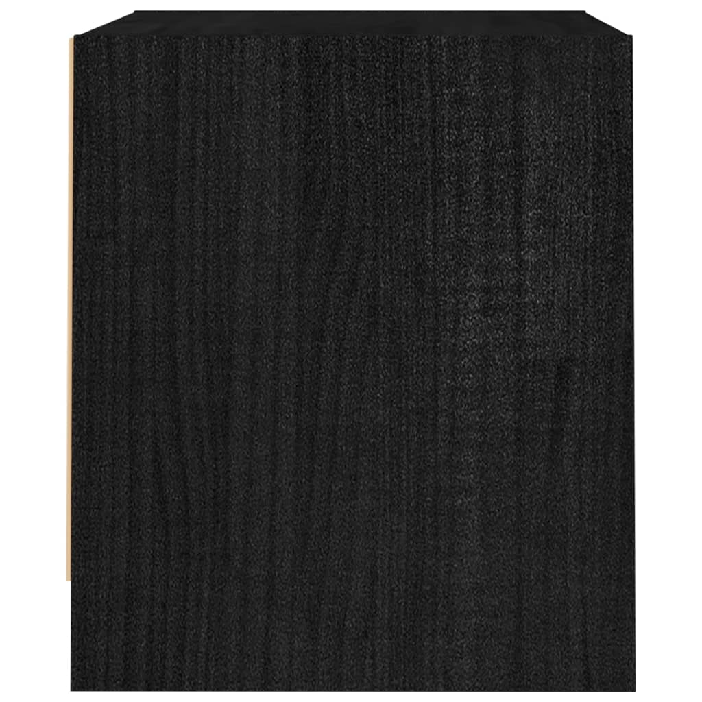 vidaXL Sängbord 2 st svart 40x30,5x35,5 cm massiv furu