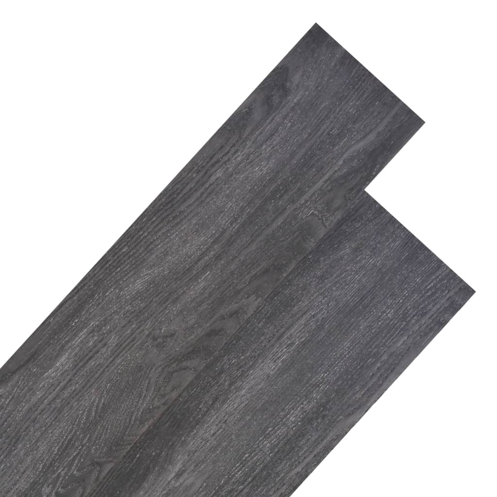 vidaXL Ej självhäftande PVC-golvplankor 5,26 m² 2 mm svart och vit