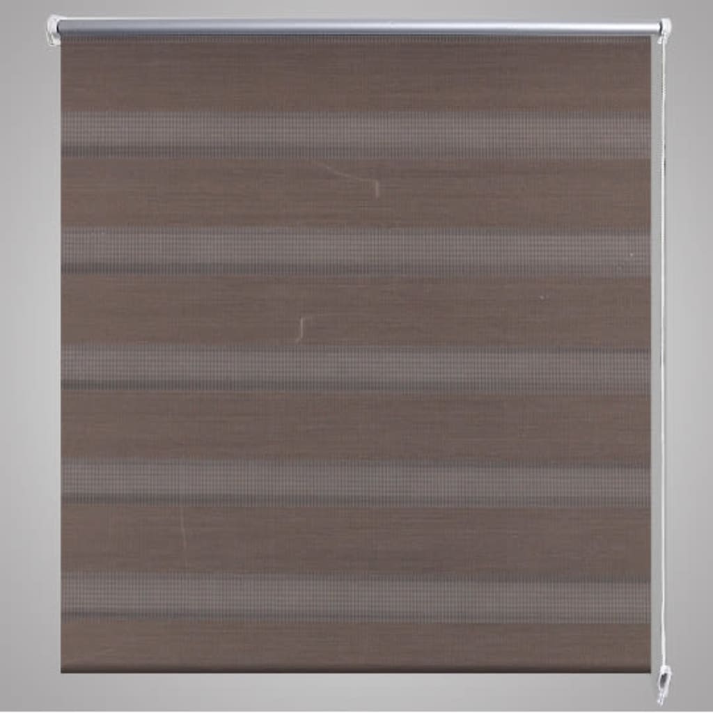 Rullgardin randig brun 60 x 120 cm transparent