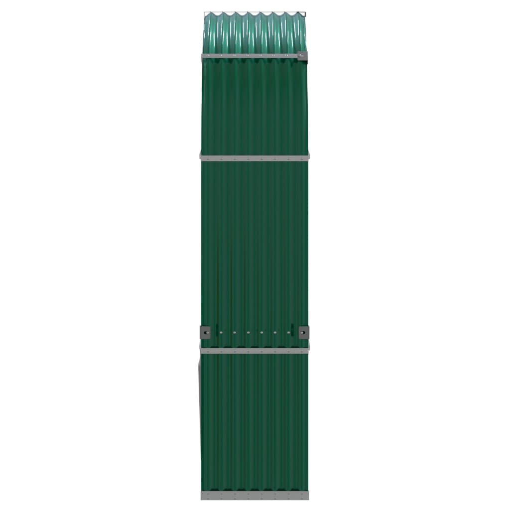 vidaXL Vedställ grön 120x45x210 cm galvaniserat stål