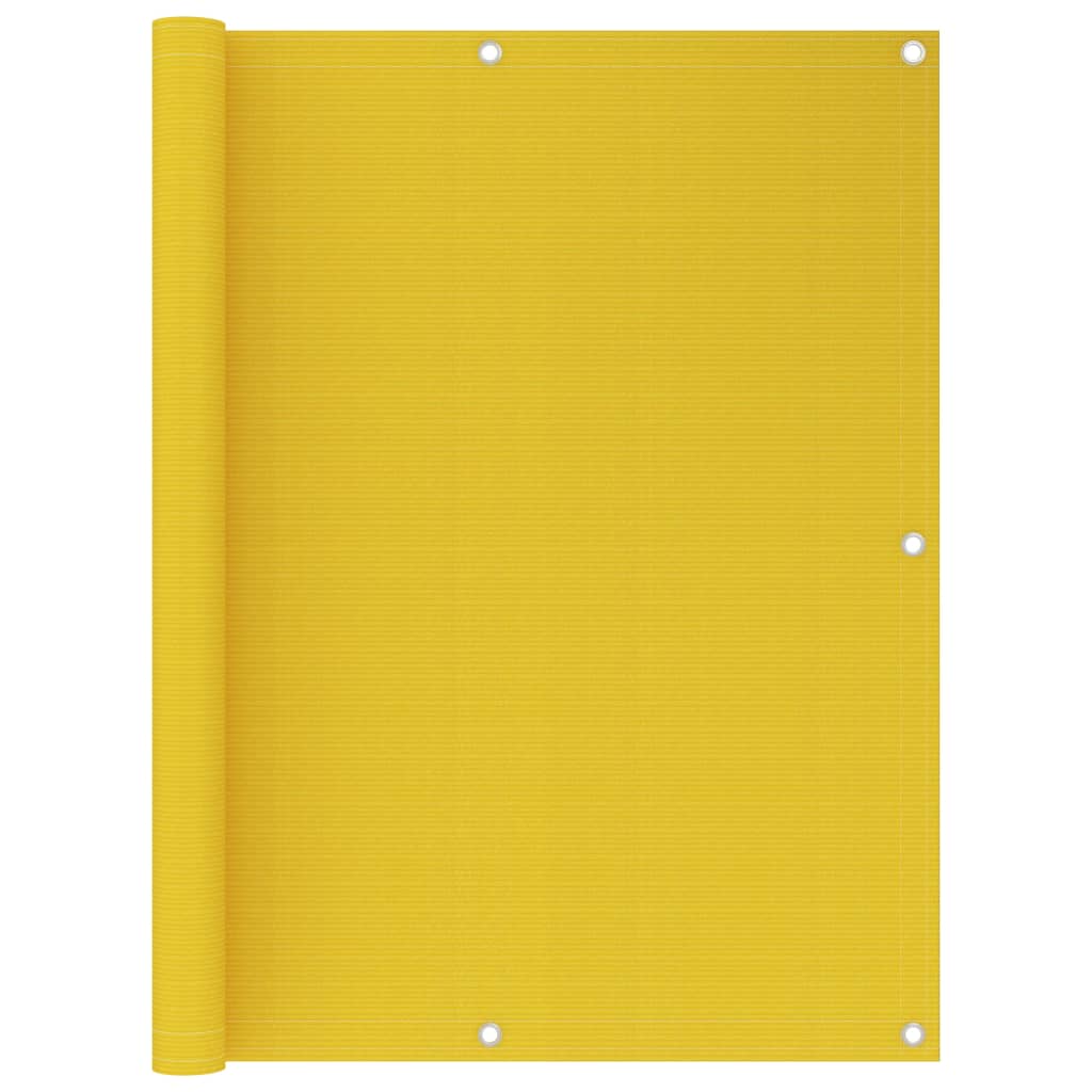 vidaXL Balkongskärm gul 120x400 cm HDPE