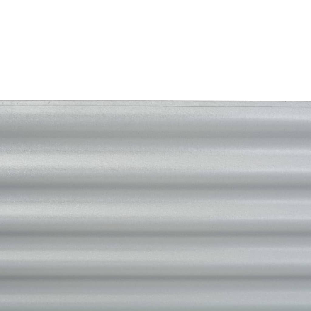 vidaXL Odlingslåda upphöjd galvaniserat stål 160x80x81 cm silver