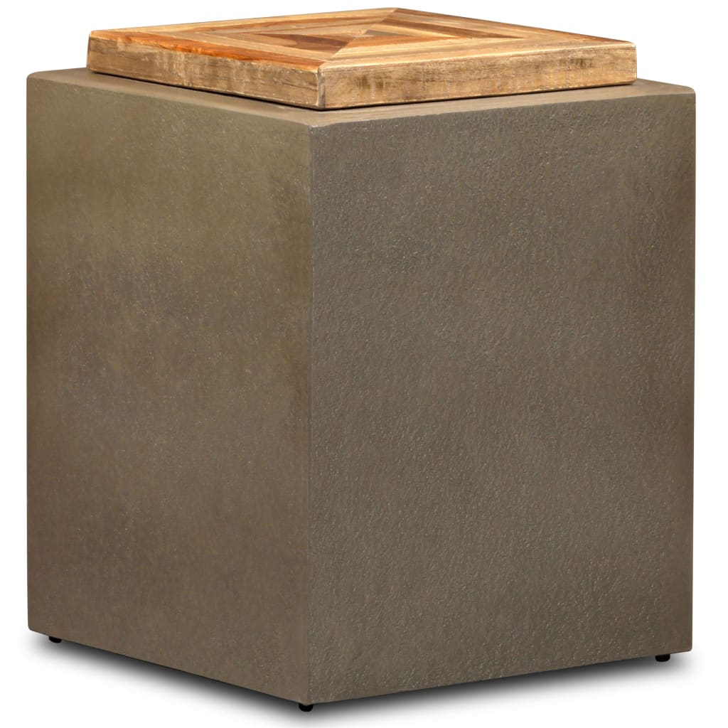 vidaXL Avlastningsbord återvunnet teakträ och betong 35x35x45 cm