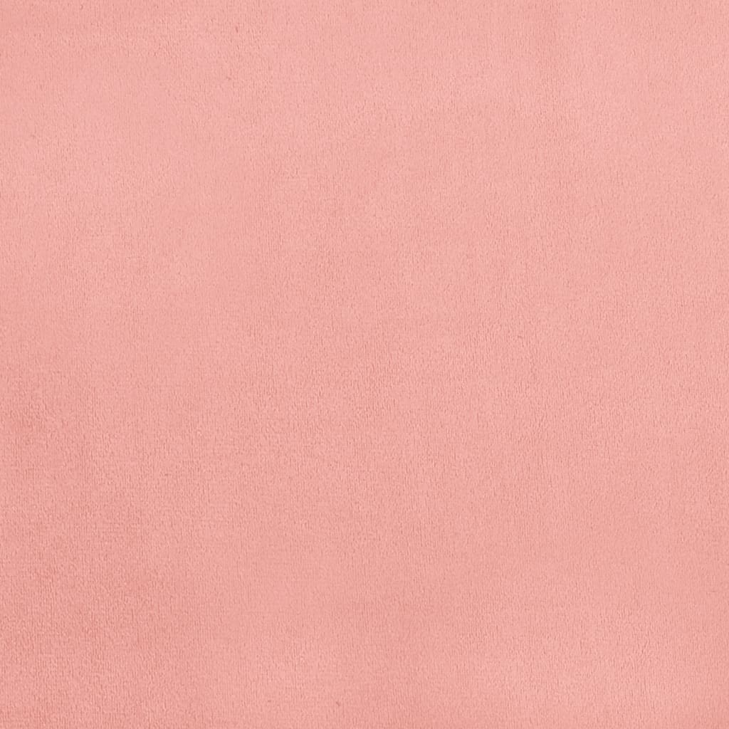 vidaXL Pocketresårmadrass rosa 120x190x20 cm sammet
