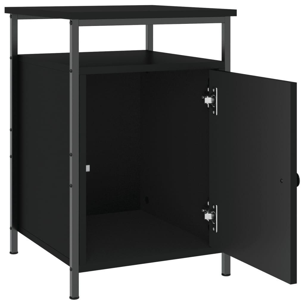vidaXL Sängbord svart 40x42x60 cm konstruerat trä