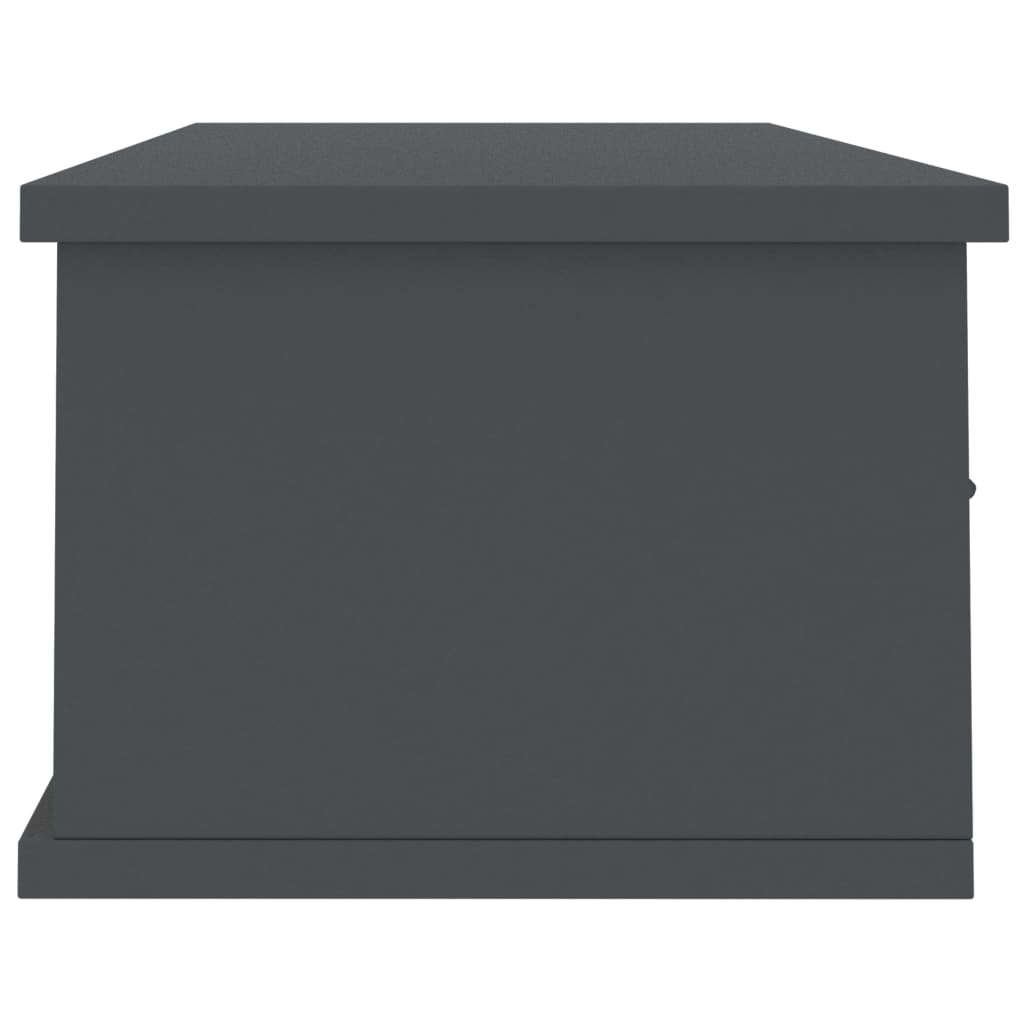 vidaXL Väggmonterade lådor grå 88x26x18,5 cm spånskiva