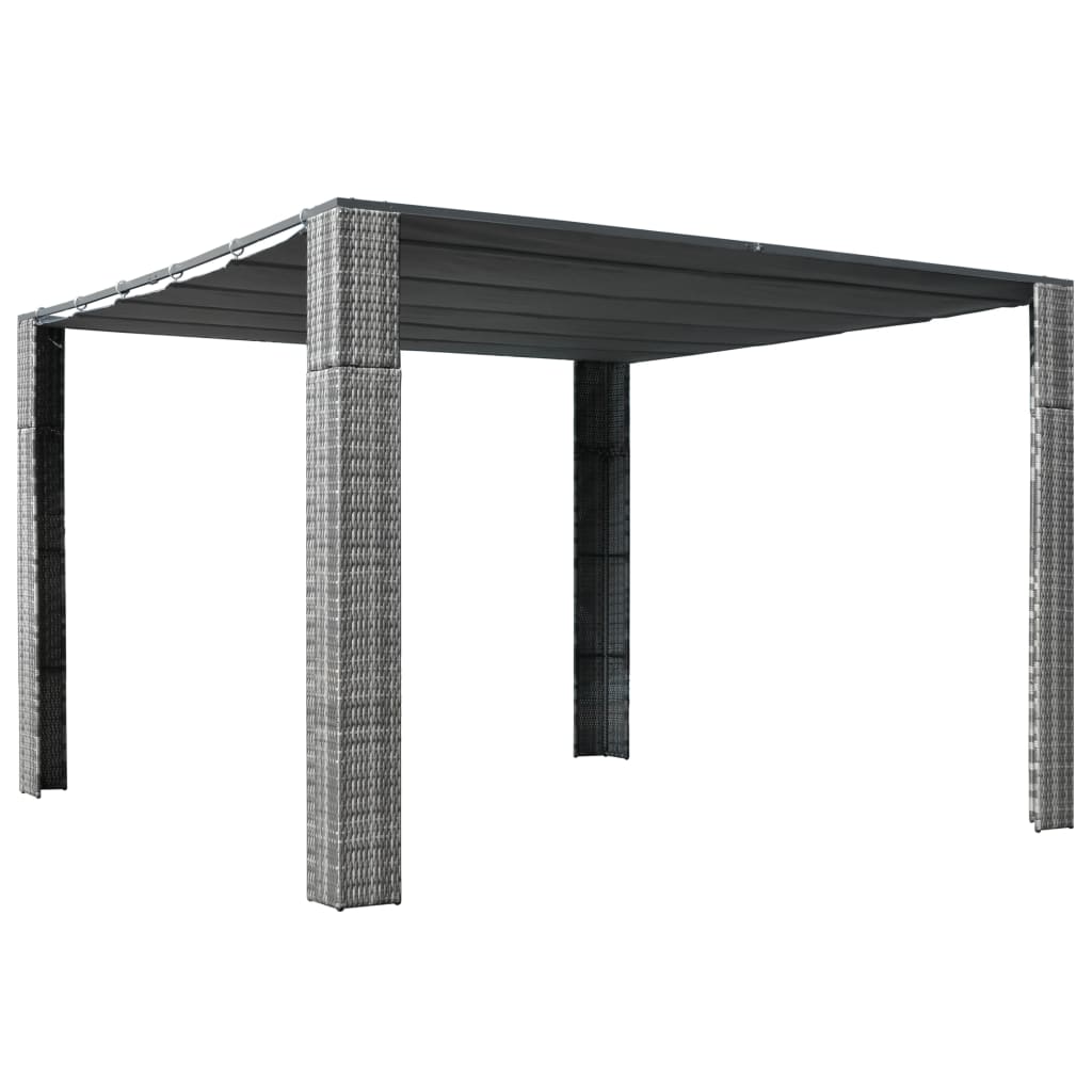 vidaXL Paviljong med tak konstrotting 300x300x200 cm grå och antracit