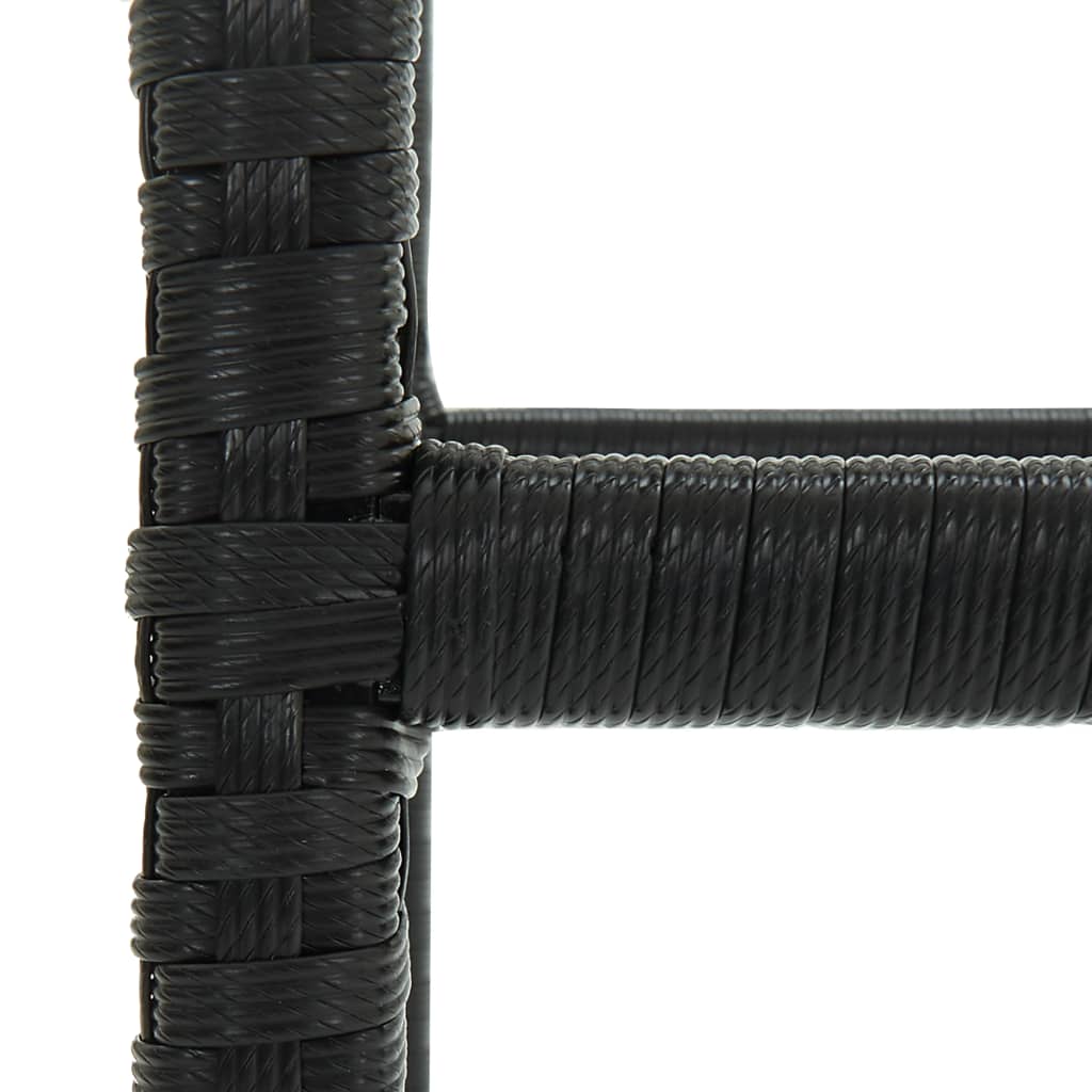 vidaXL Barstolar med dynor 6 st svart konstrotting