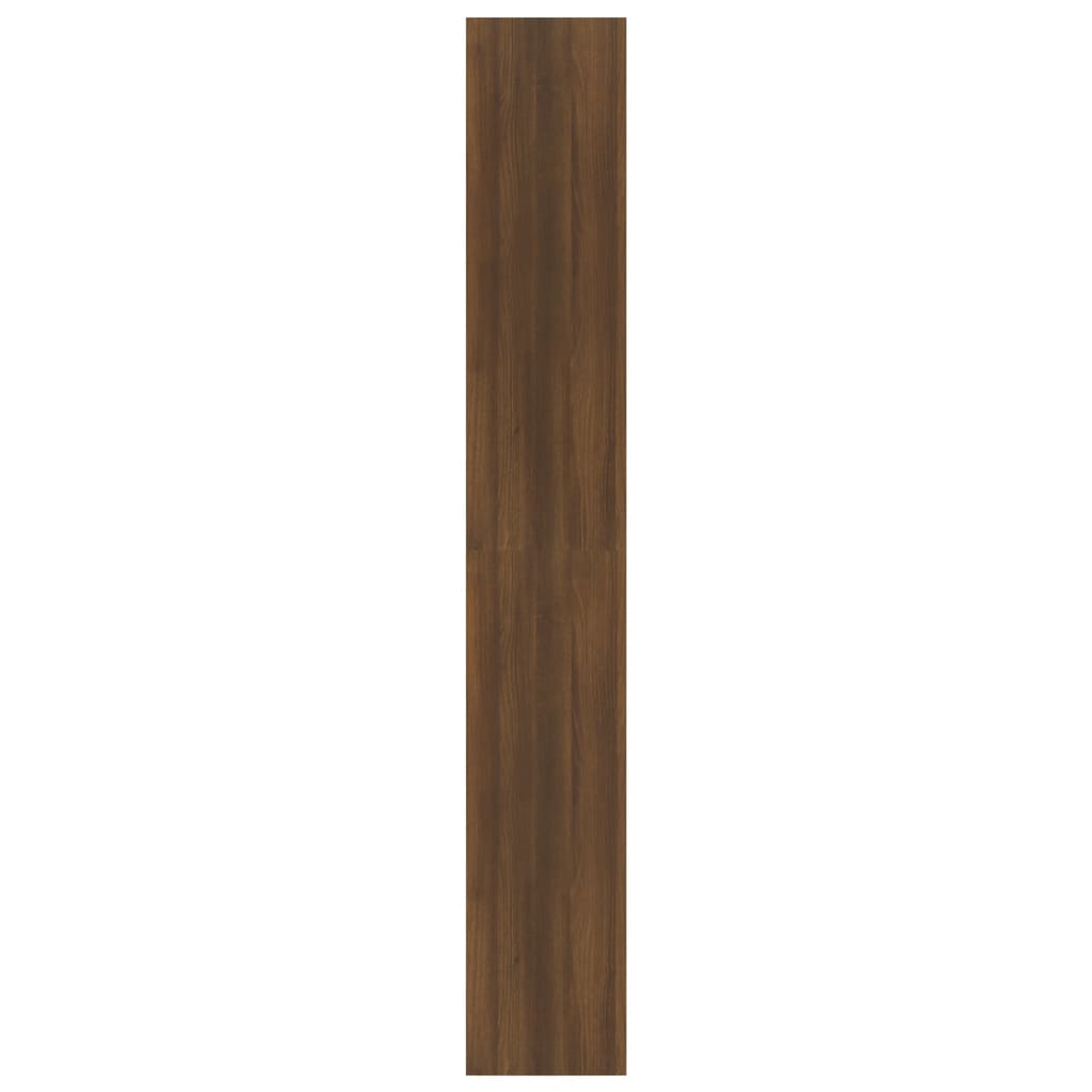 vidaXL Bokhylla/Rumsavdelare brun ek 80x30x198 cm konstruerat trä