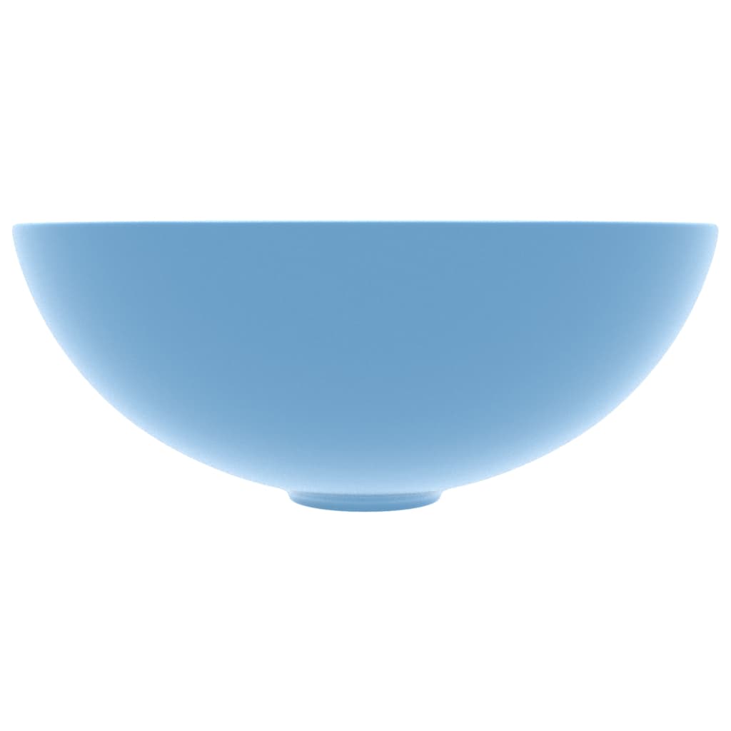 vidaXL Handfat keramik ljusblå rund