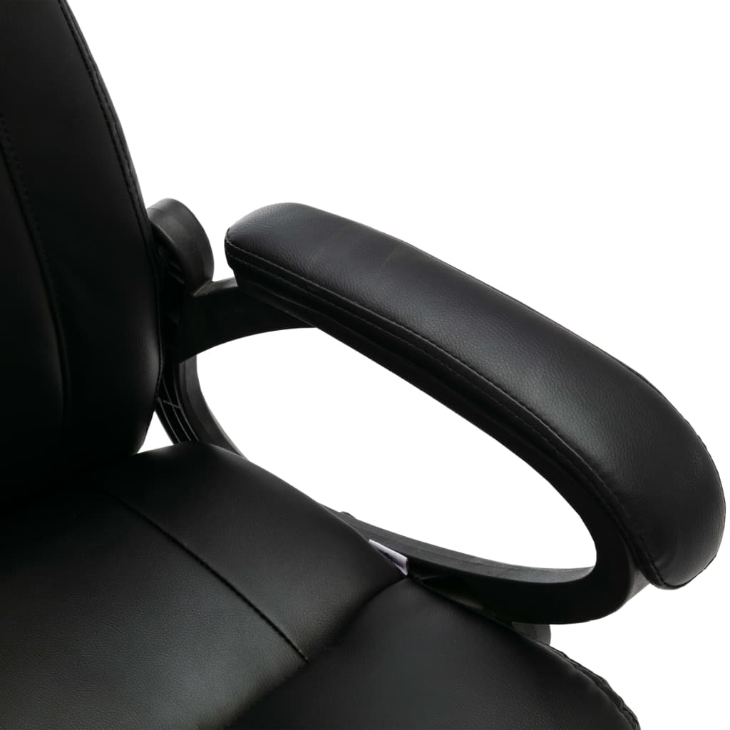 vidaXL Fribärande kontorsstol svart konstläder