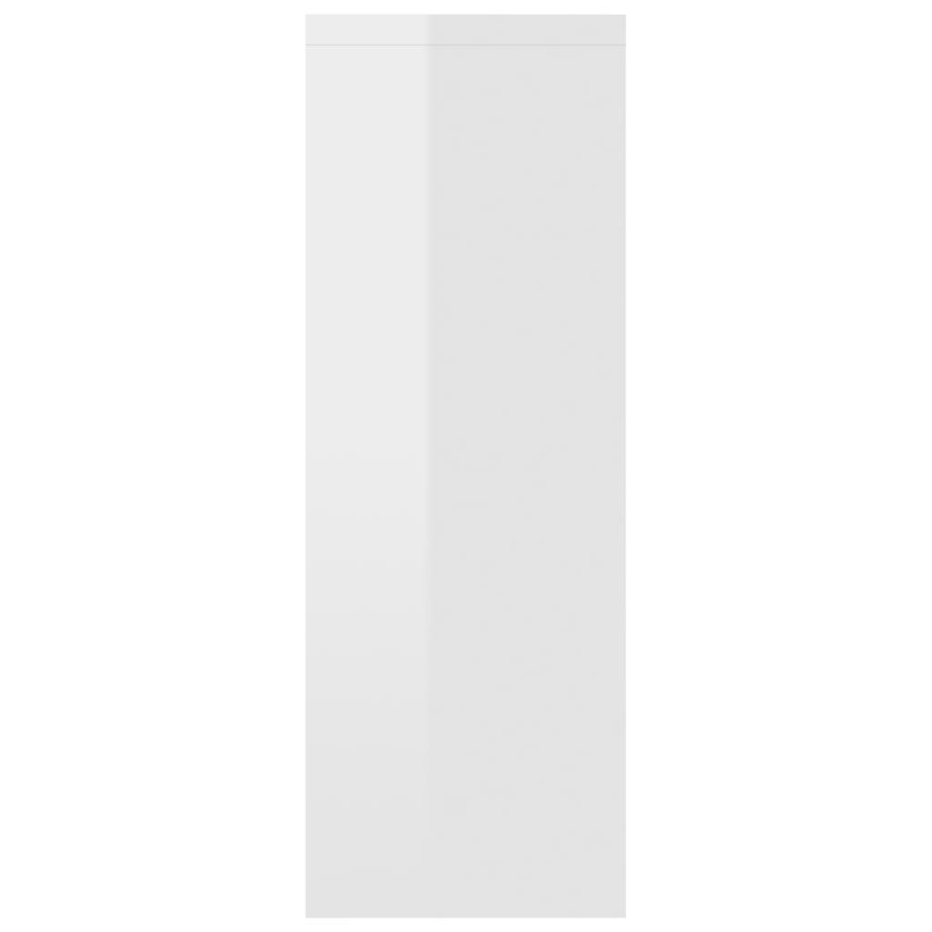 vidaXL Vägghylla vit högglans 45,1x16x45,1 cm spånskiva