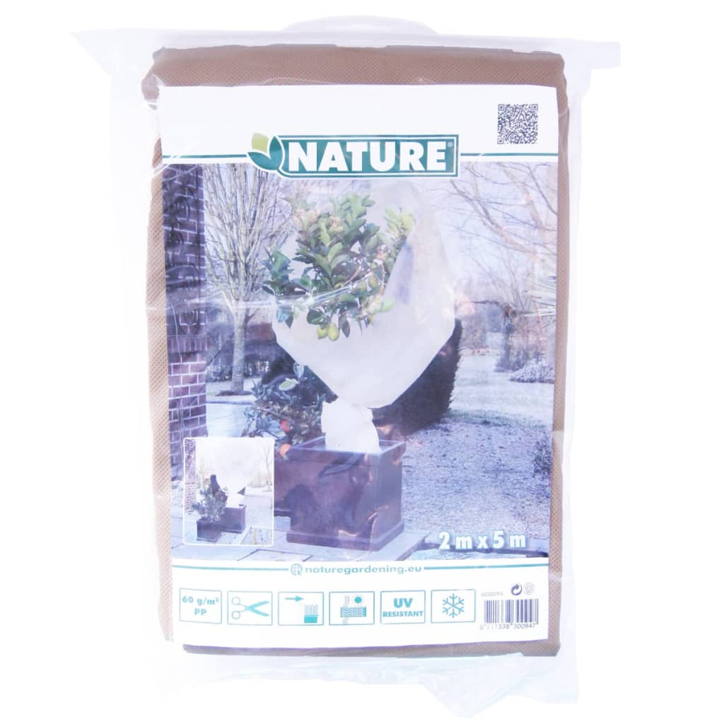 Nature Frostskydd för växter fleece 60 g/m² beige 2x5 m