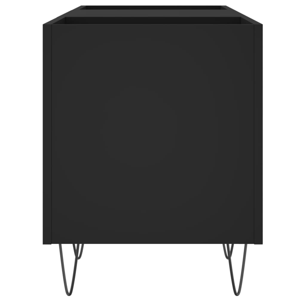 vidaXL Stereobänk svart 121x38x48 cm konstruerat trä