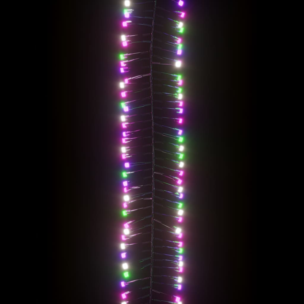 vidaXL Ljusslinga med 2000 LED cluster flerfärgad pastell 17 m PVC
