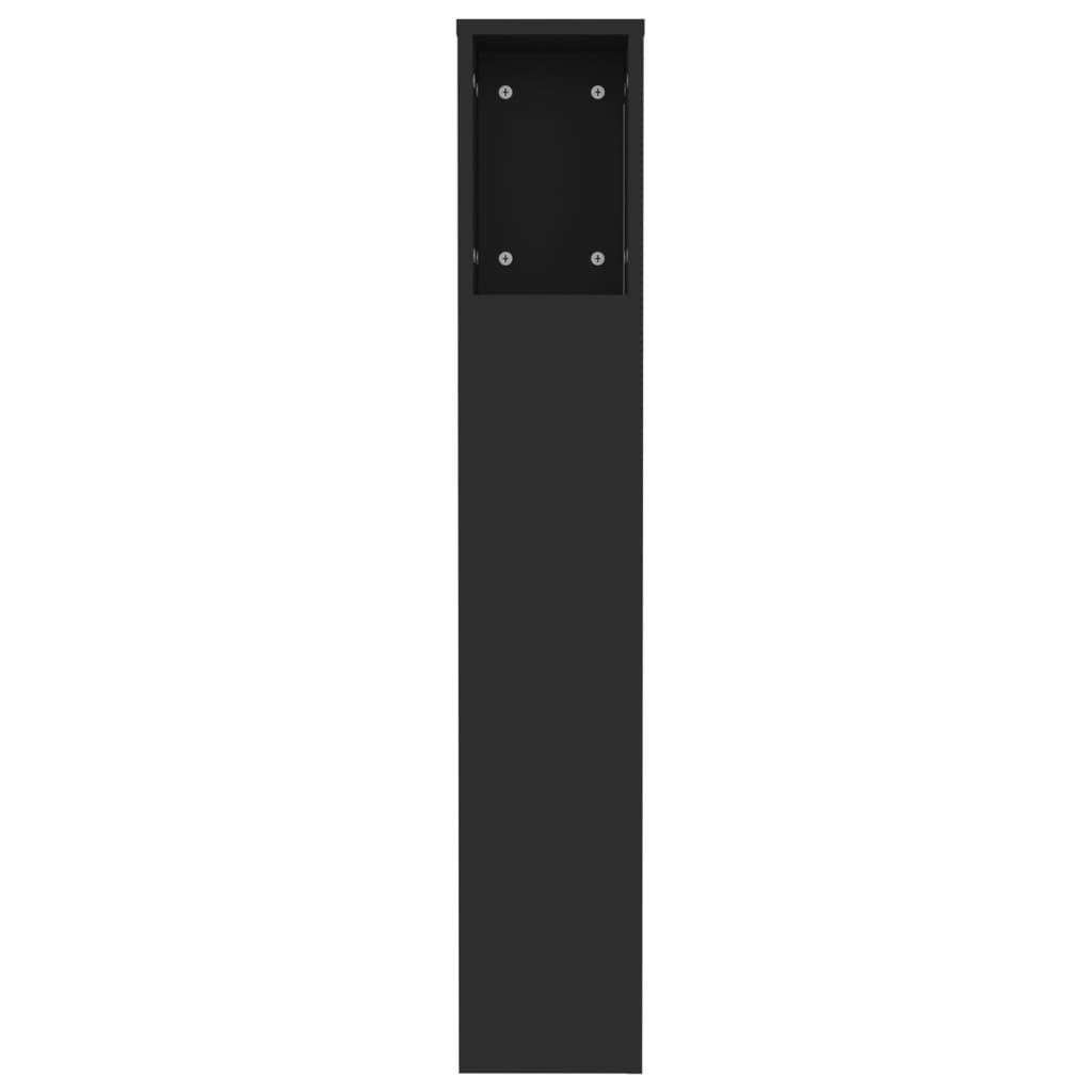vidaXL Sänggavel med förvaring svart 120x18,5x102,5 cm