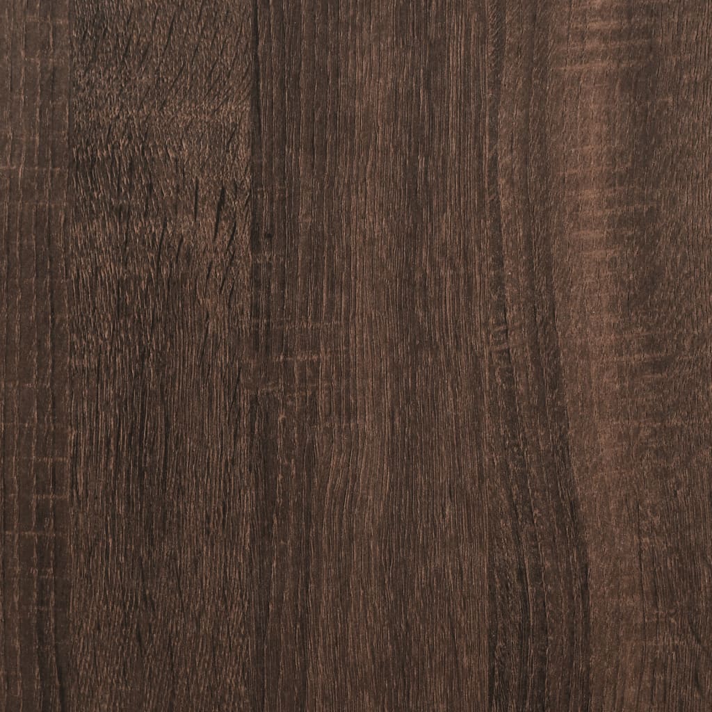 vidaXL Sängram brun ek 120x190 cm konstruerat trä