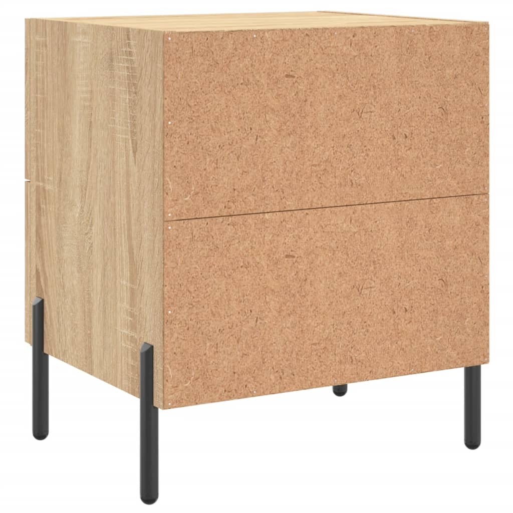 vidaXL Sängbord sonoma-ek 40x35x47,5 cm konstruerat trä