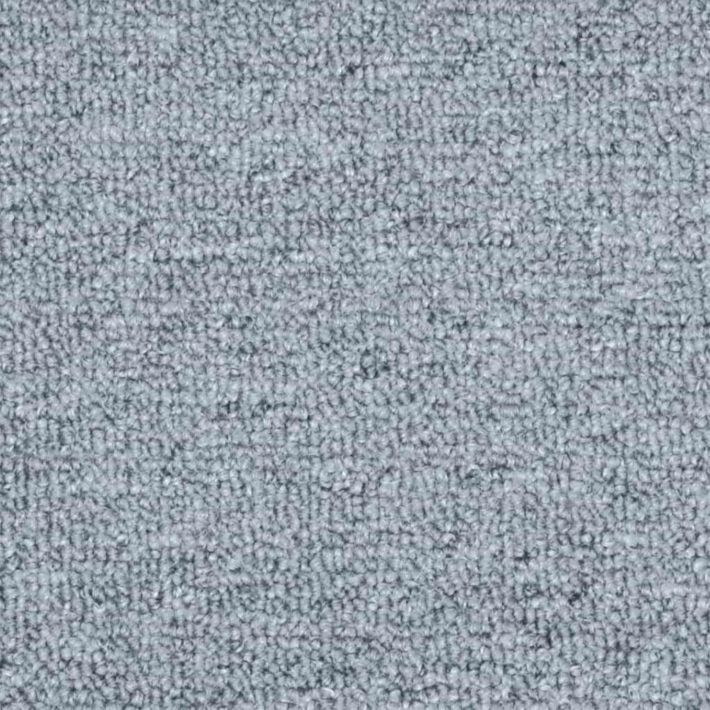 vidaXL Trappstegsmattor 15 st ljusgrå och blå 65x24x4 cm