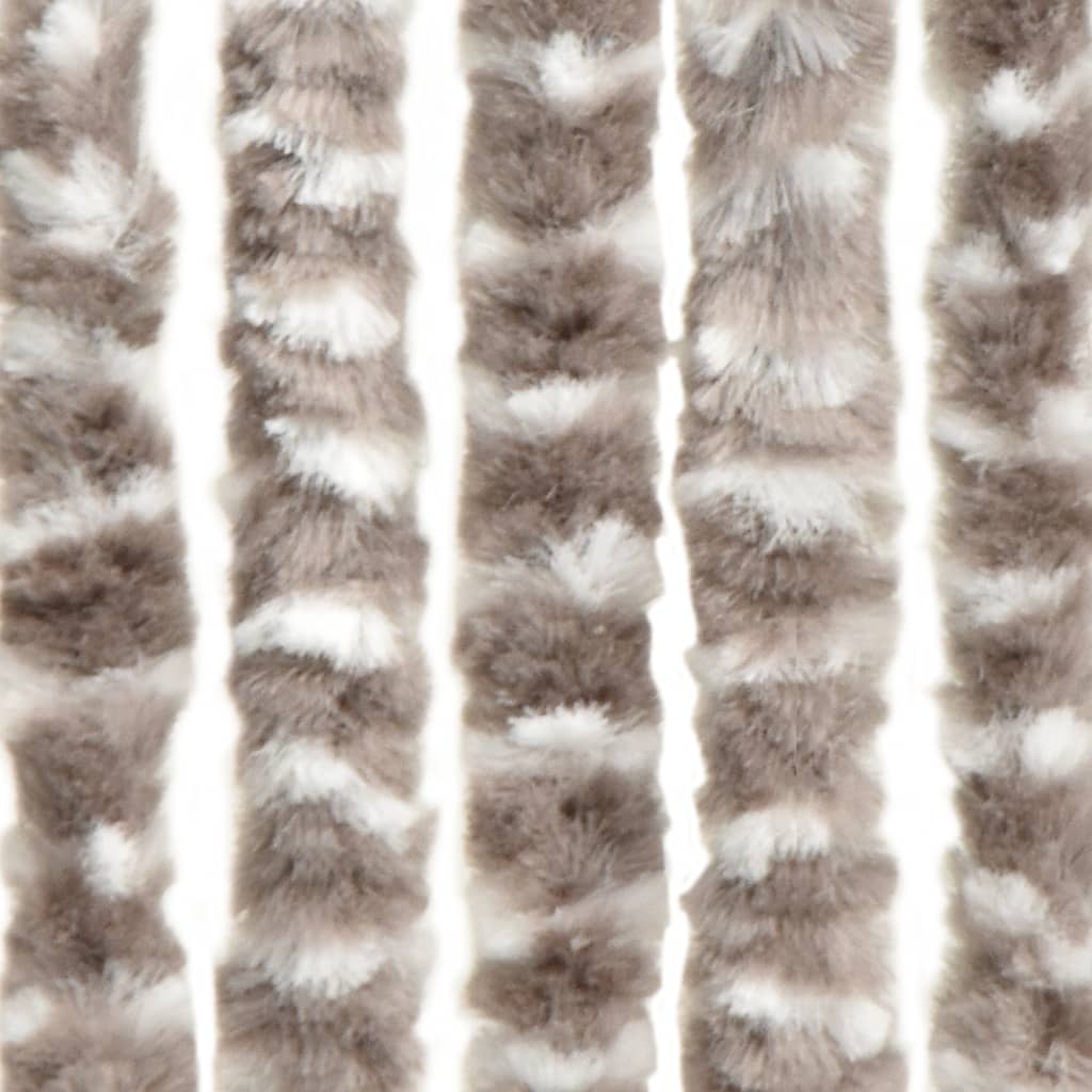 vidaXL Insektsdraperi taupe och vit 56x185 cm chenille