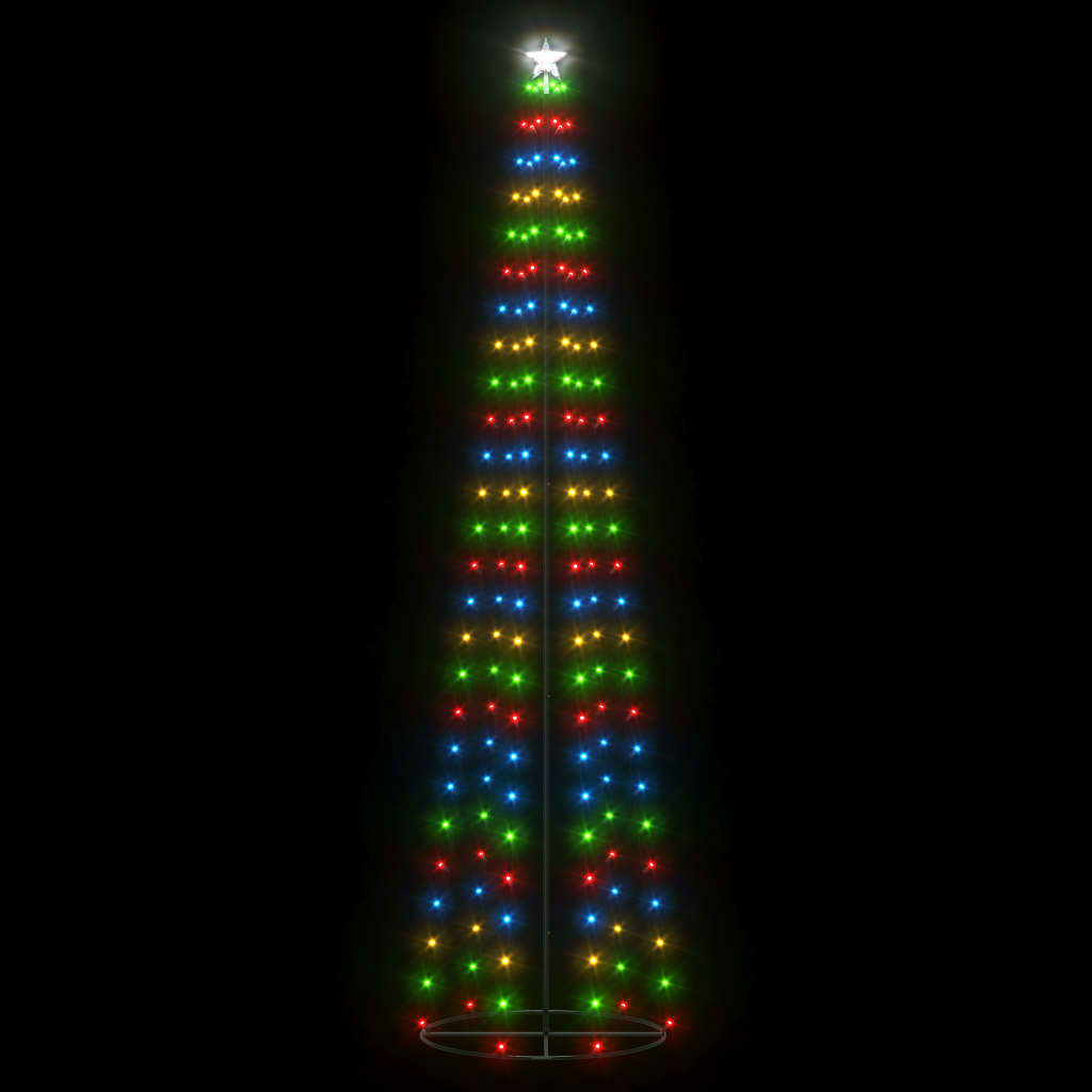vidaXL Julgranskon 136 färgglada LEDs 70x240 cm