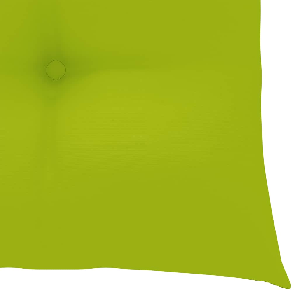 vidaXL Trädgårdsstolar med ljusgröna dynor 4 st massiv teak