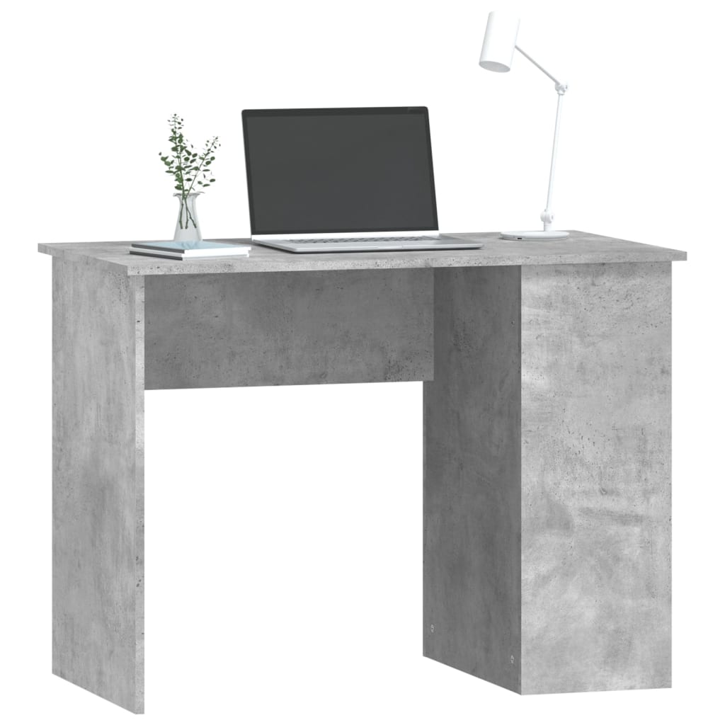 vidaXL Skrivbord betonggrå 100x55x75 cm konstruerat trä