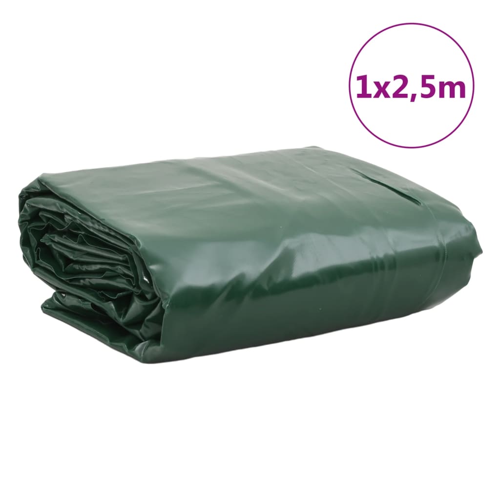 vidaXL Presenning grön 1x2,5 m 650 g/m²