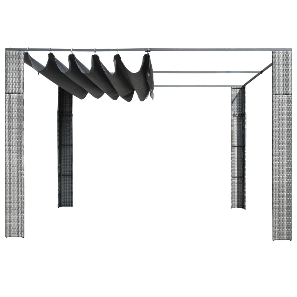 vidaXL Paviljong med tak konstrotting 300x300x200 cm grå och antracit