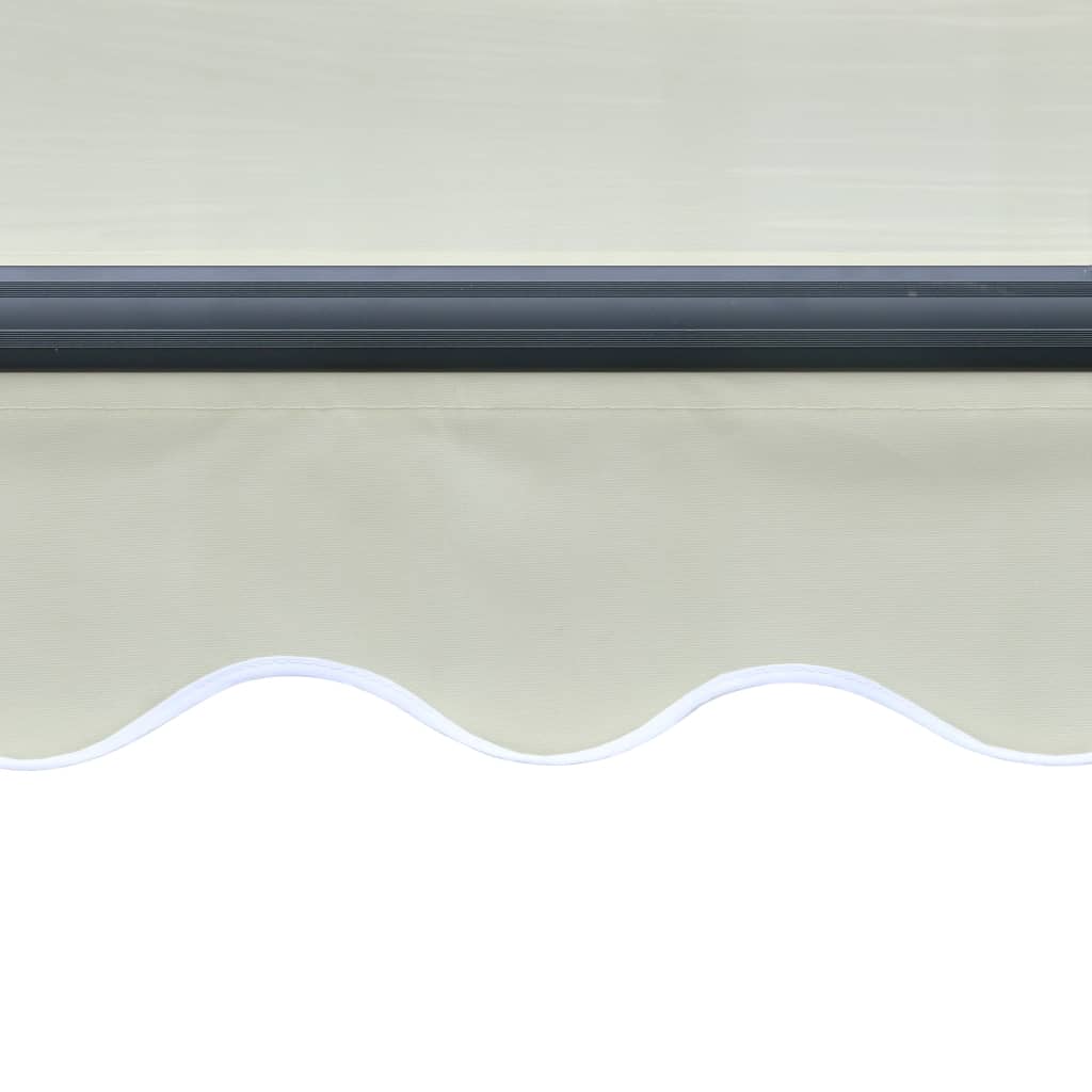vidaXL Infällbar markis med vindsensor & LED 300x250 cm gräddvit