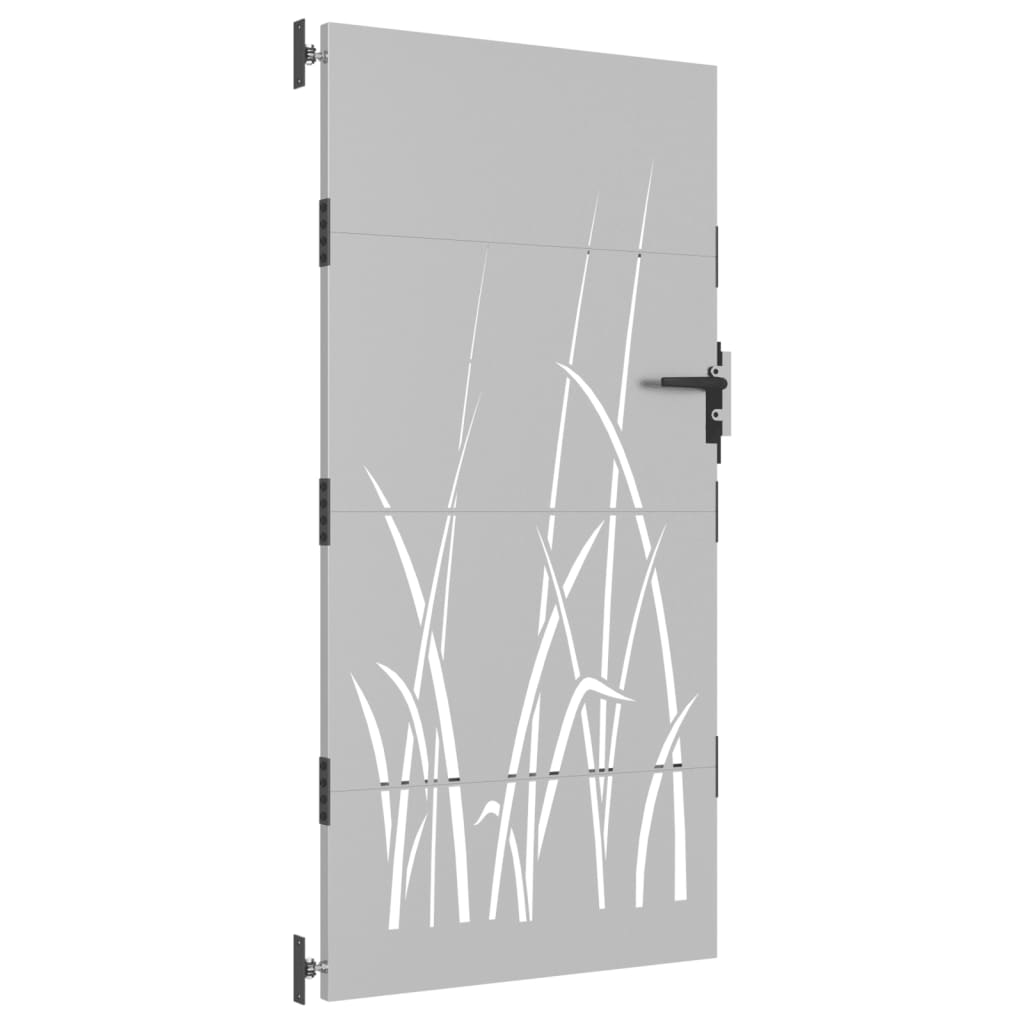 vidaXL Trädgårdsgrind 85x175 cm rosttrögt stål gräsdesign