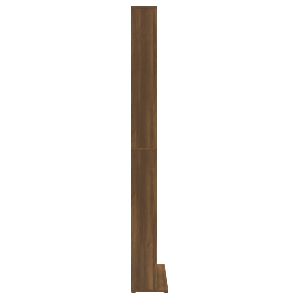 vidaXL CD-hylla brun ek 102x23x177,5 cm konstruerat trä