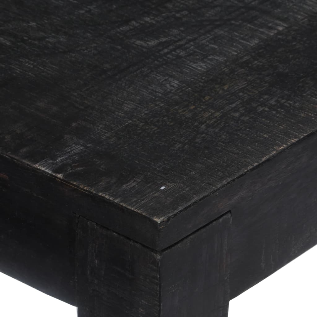 vidaXL Konsolbord 118x30x76 cm svart massivt mangoträ