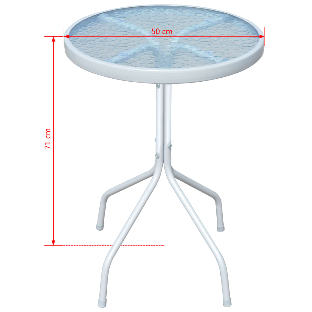 vidaXL Cafébord grå 50x71 cm stål
