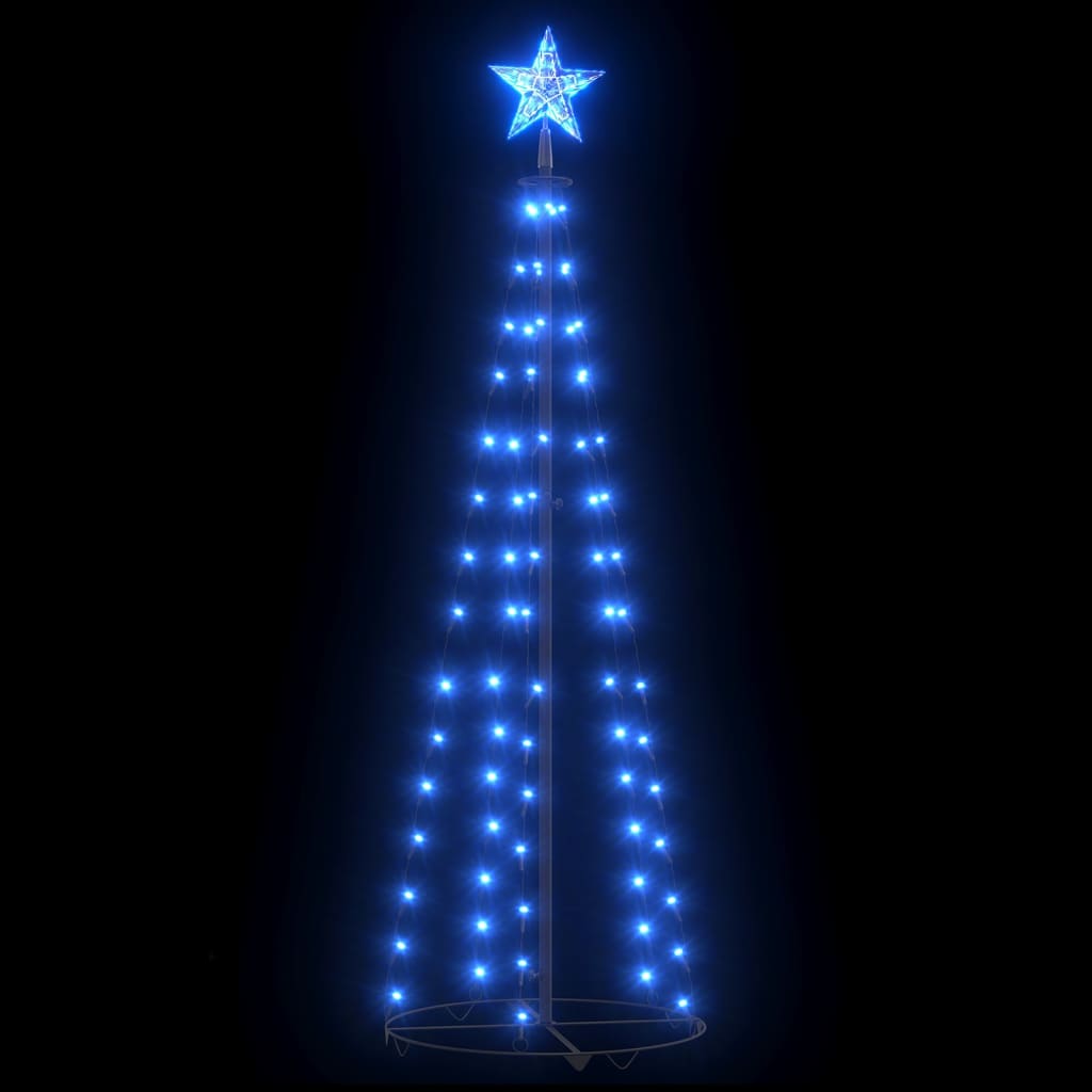 vidaXL Julgranskon 84 LEDs blå 50x150 cm