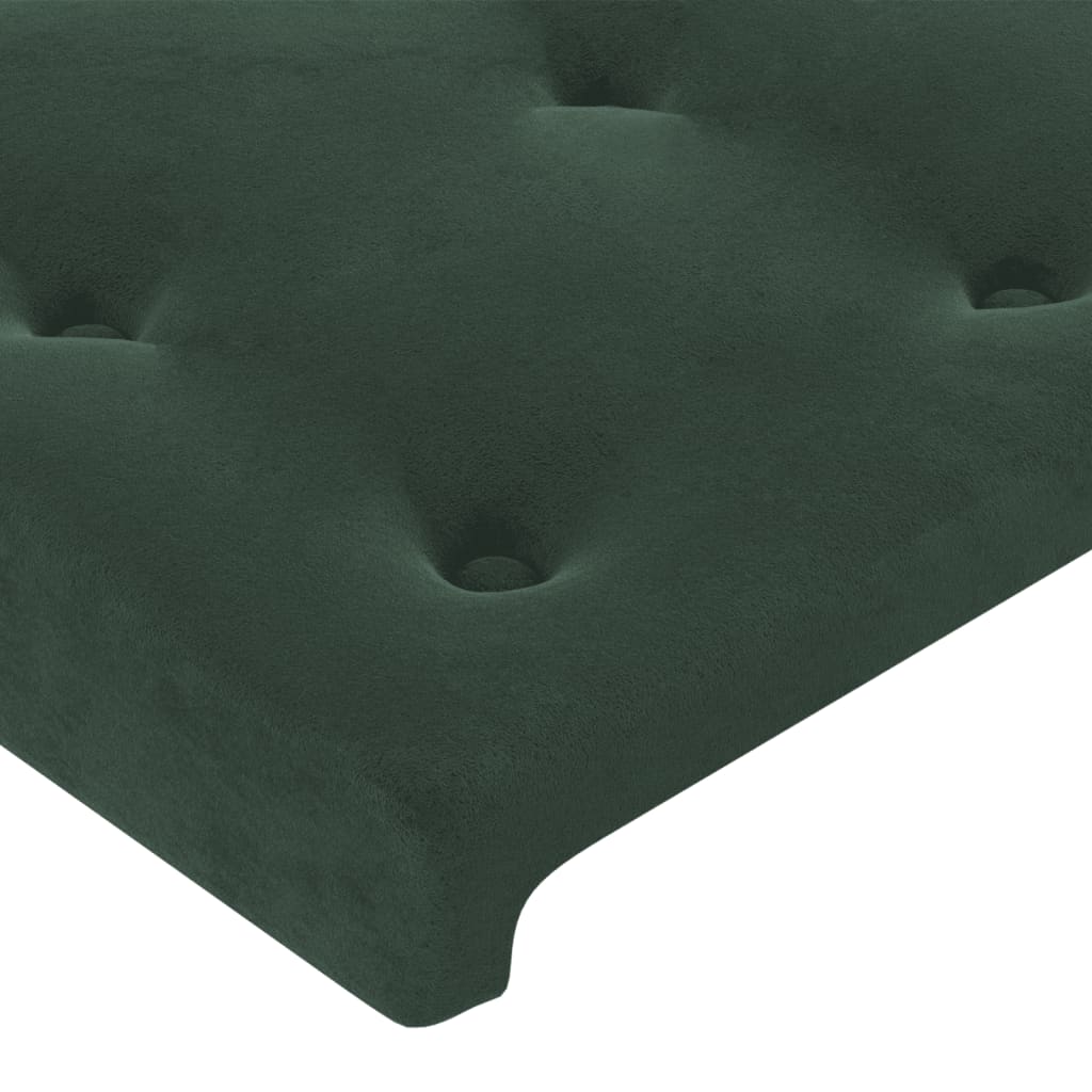 vidaXL Sänggavel med kanter mörkgrön 83x16x118/128 cm sammet