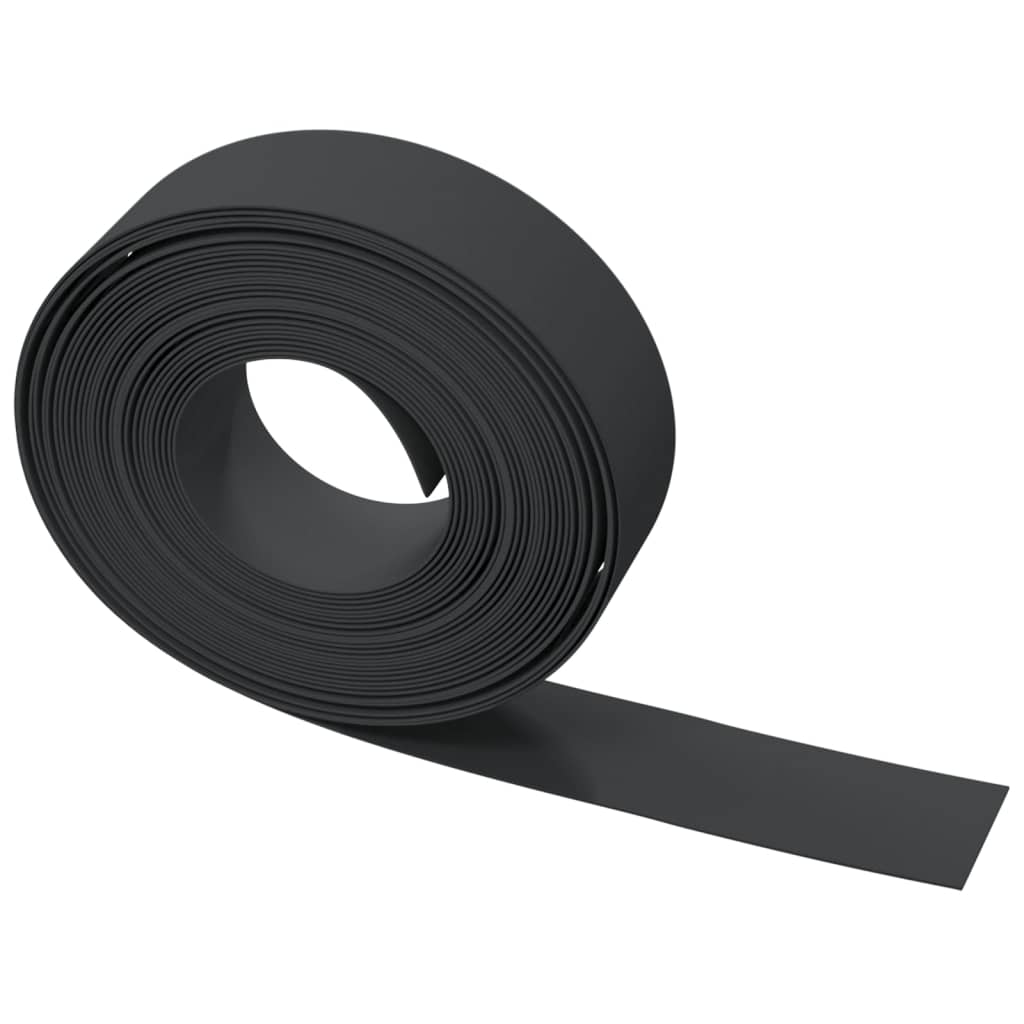 vidaXL Rabattkant svart 2 st 10 m 15 cm polyeten