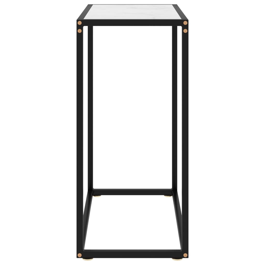 vidaXL Konsolbord vit 60x35x75 cm härdat glas