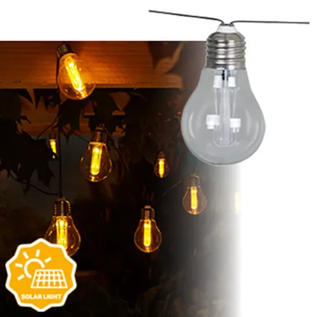 Luxform Soldriven ljusslinga för trädgård LED Corfu genomskinlig