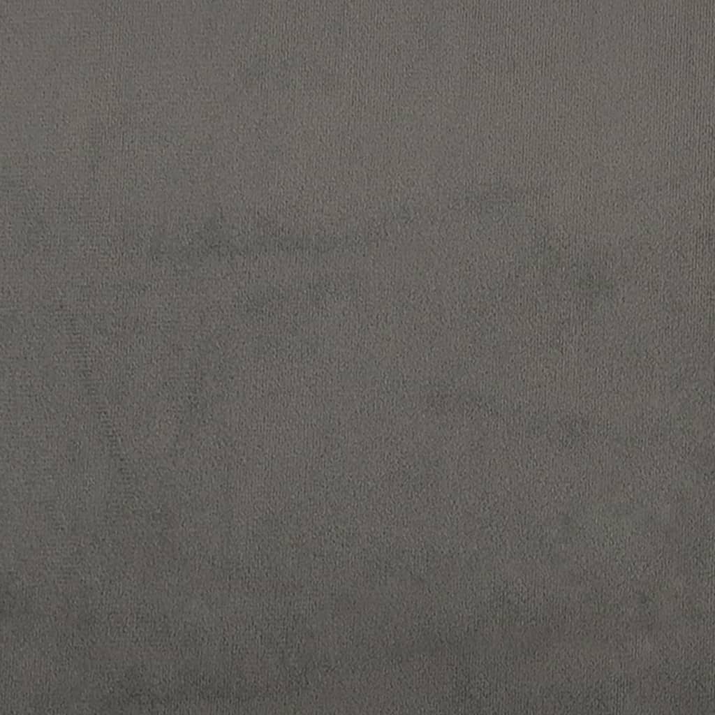 vidaXL Sänggavel mörkgrå 100x7x78/88 cm sammet
