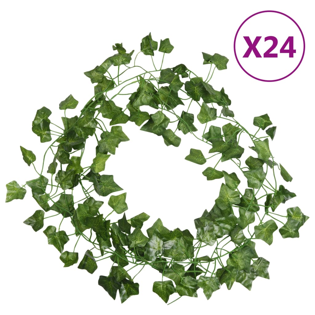 vidaXL Konstväxter murgröna 24 st grön 200 cm