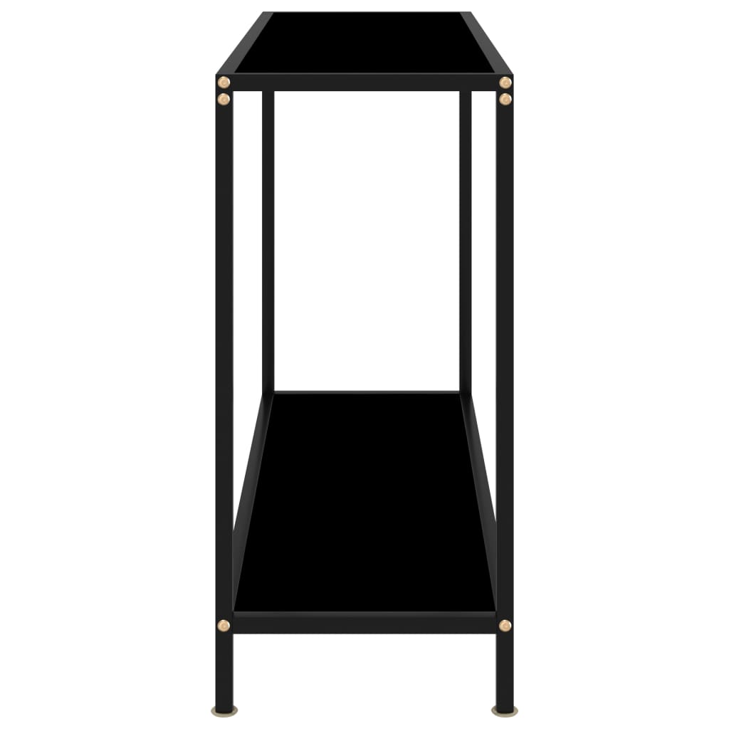 vidaXL Konsolbord svart 100x35x75 cm härdat glas