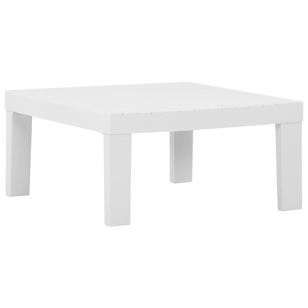 vidaXL Loungebord för trädgården plast vit