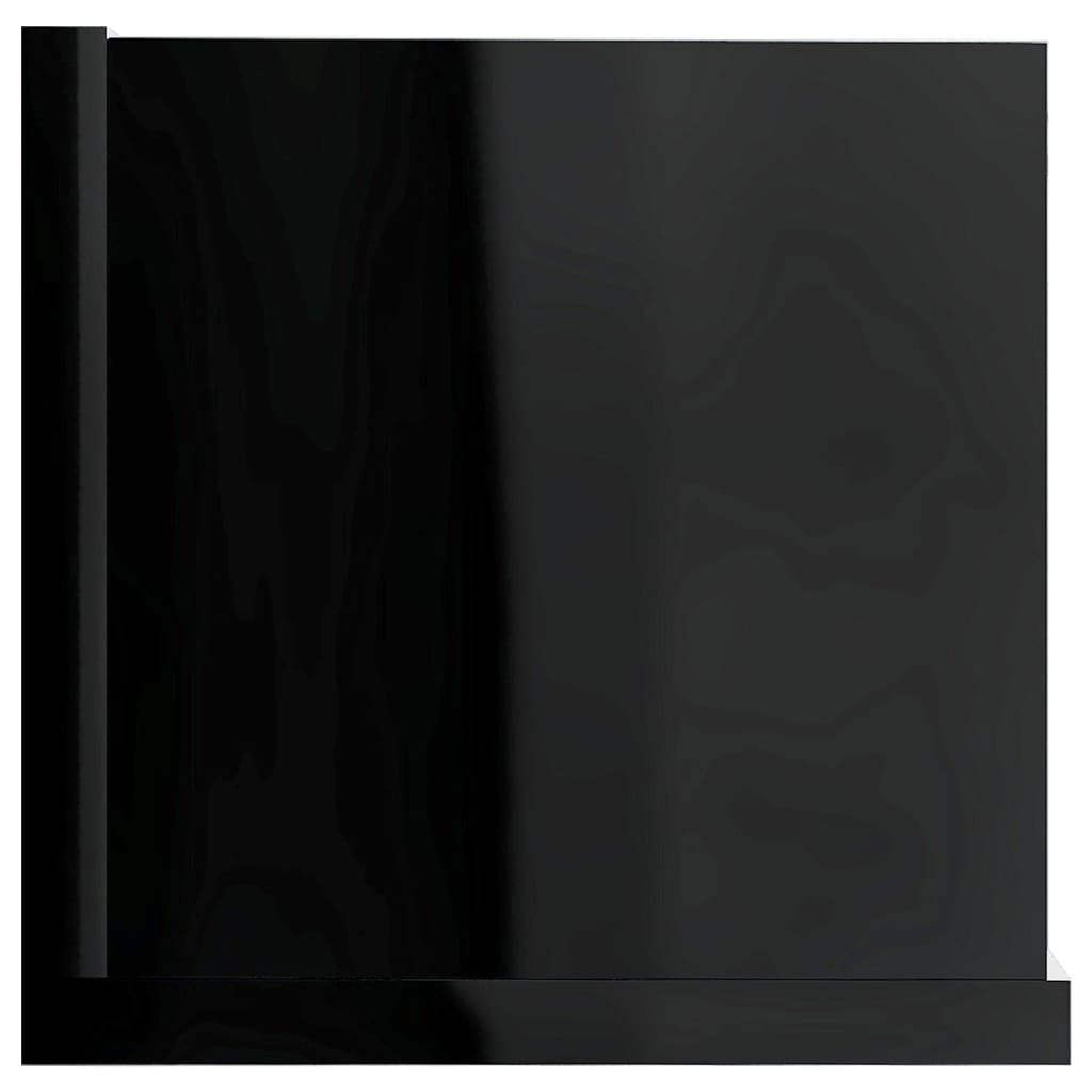 vidaXL CD-hylla svart högglans 100x18x18 cm spånskiva